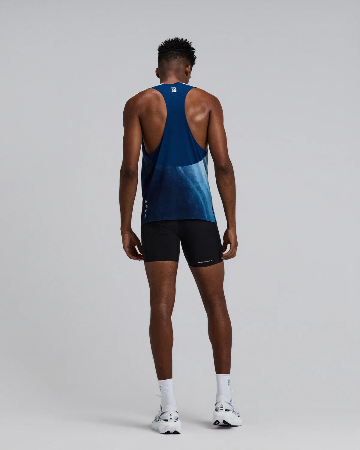 Bandit Running Men's Specter™ Race Singlet - Undertow Ink Blue Multi
