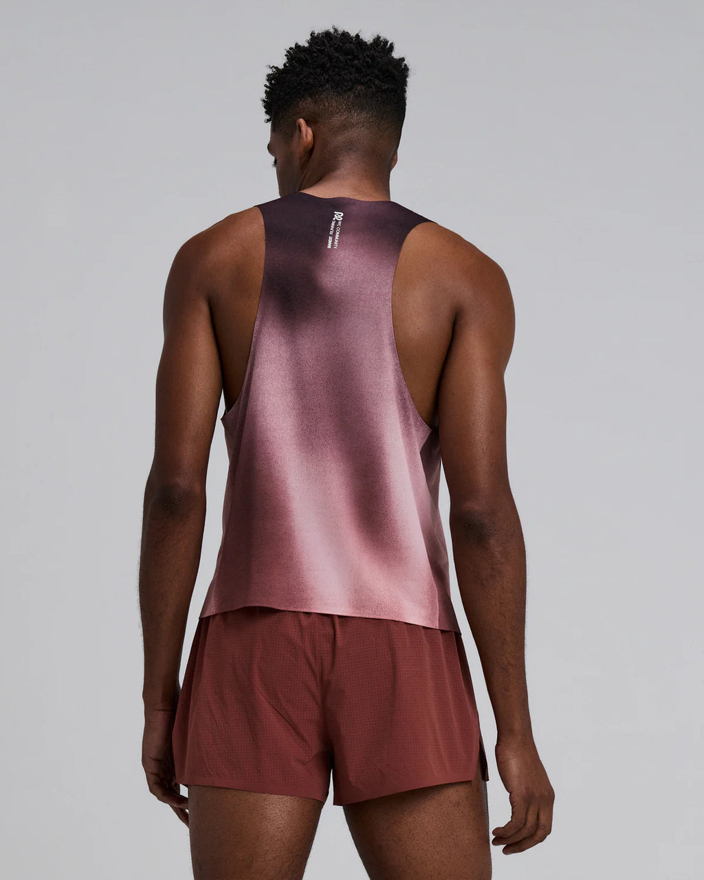 Bandit Running Men's Specter™ Shorty Race Singlet - Flow State Mahogany Multi