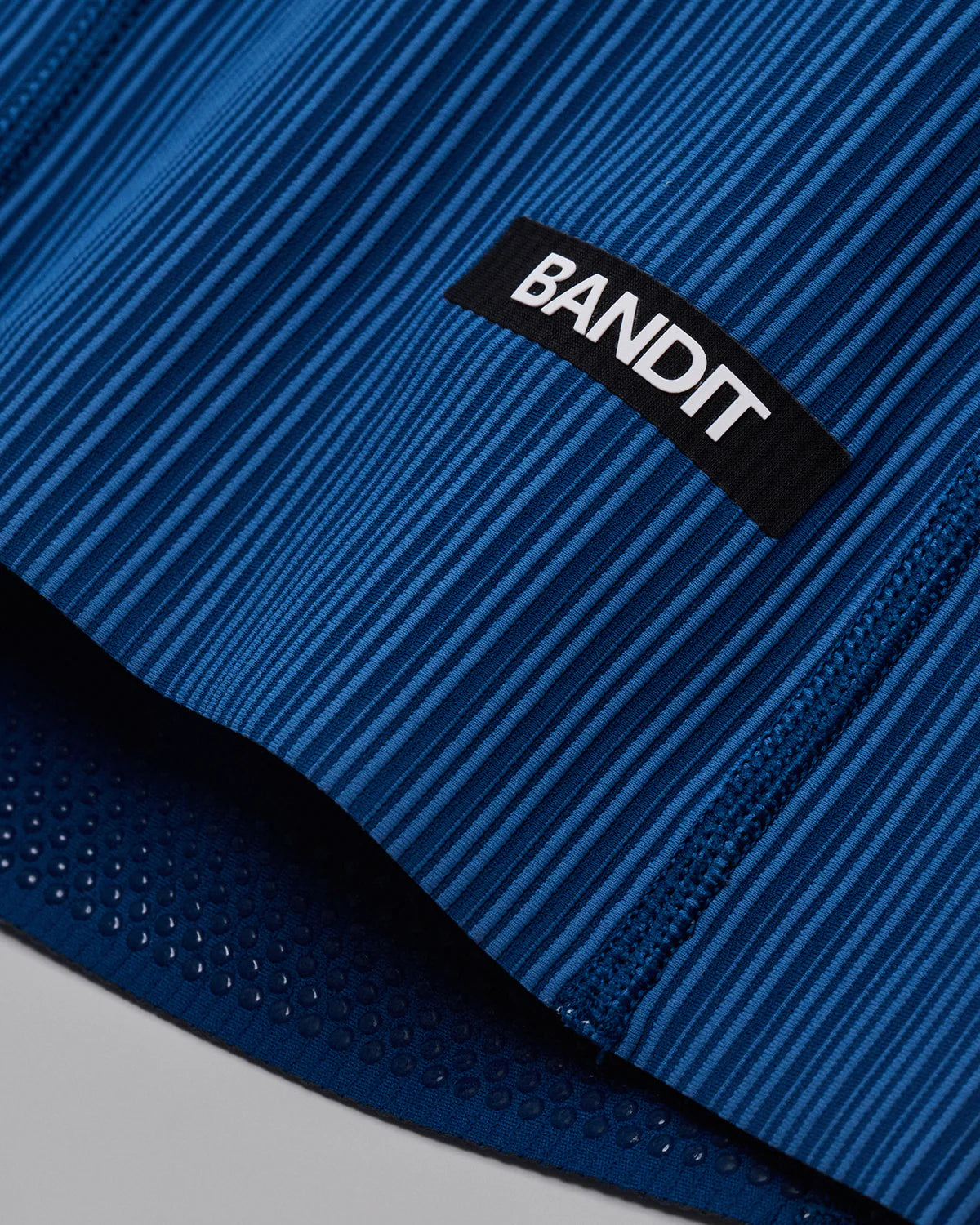 Bandit Running Women's Striped Cadence™ 5" Compression Shorts - Ink Blue / Aegean