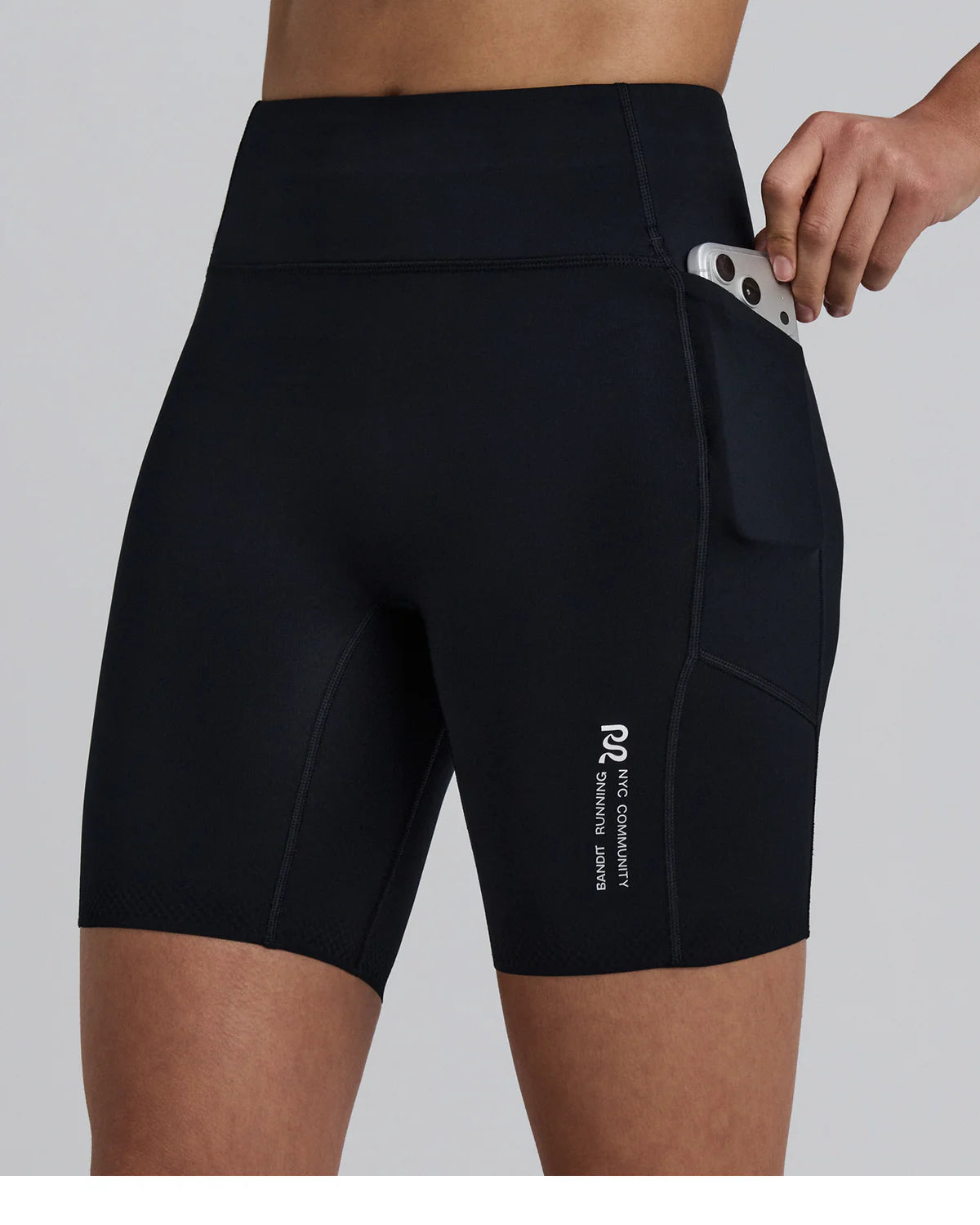 Bandit Running Women's Stamina-V™ High Waist 7" Compression Short - Black