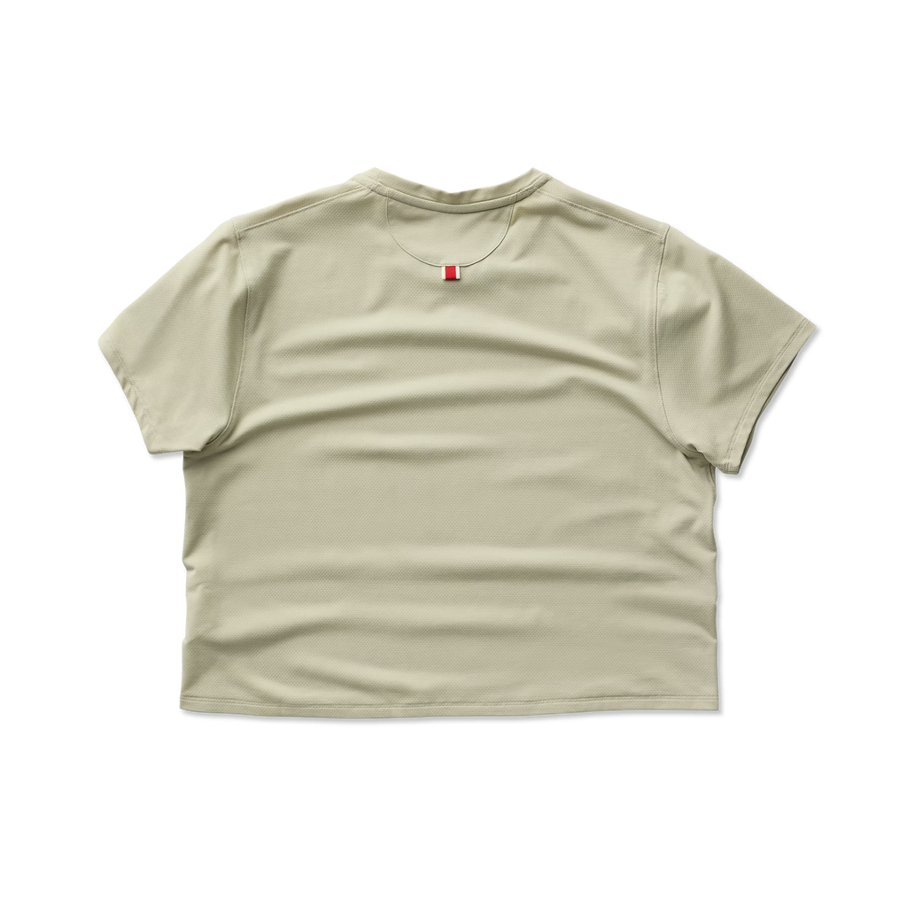 Tracksmith Women's Session Crop Tee - Moss Gray