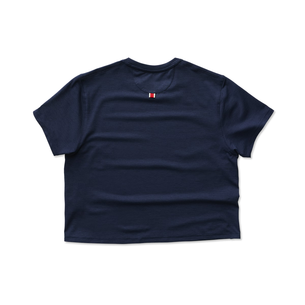 Tracksmith Women's Session Crop Tee- Navy