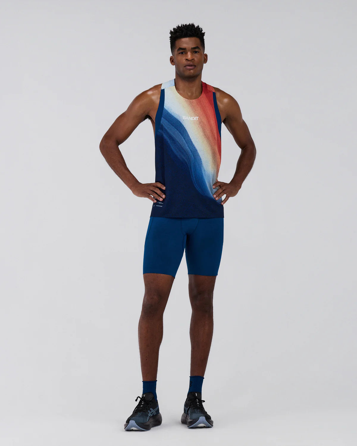 Bandit Running Men's Specter™ Race Singlet - Thermal Field Rusted Apricot