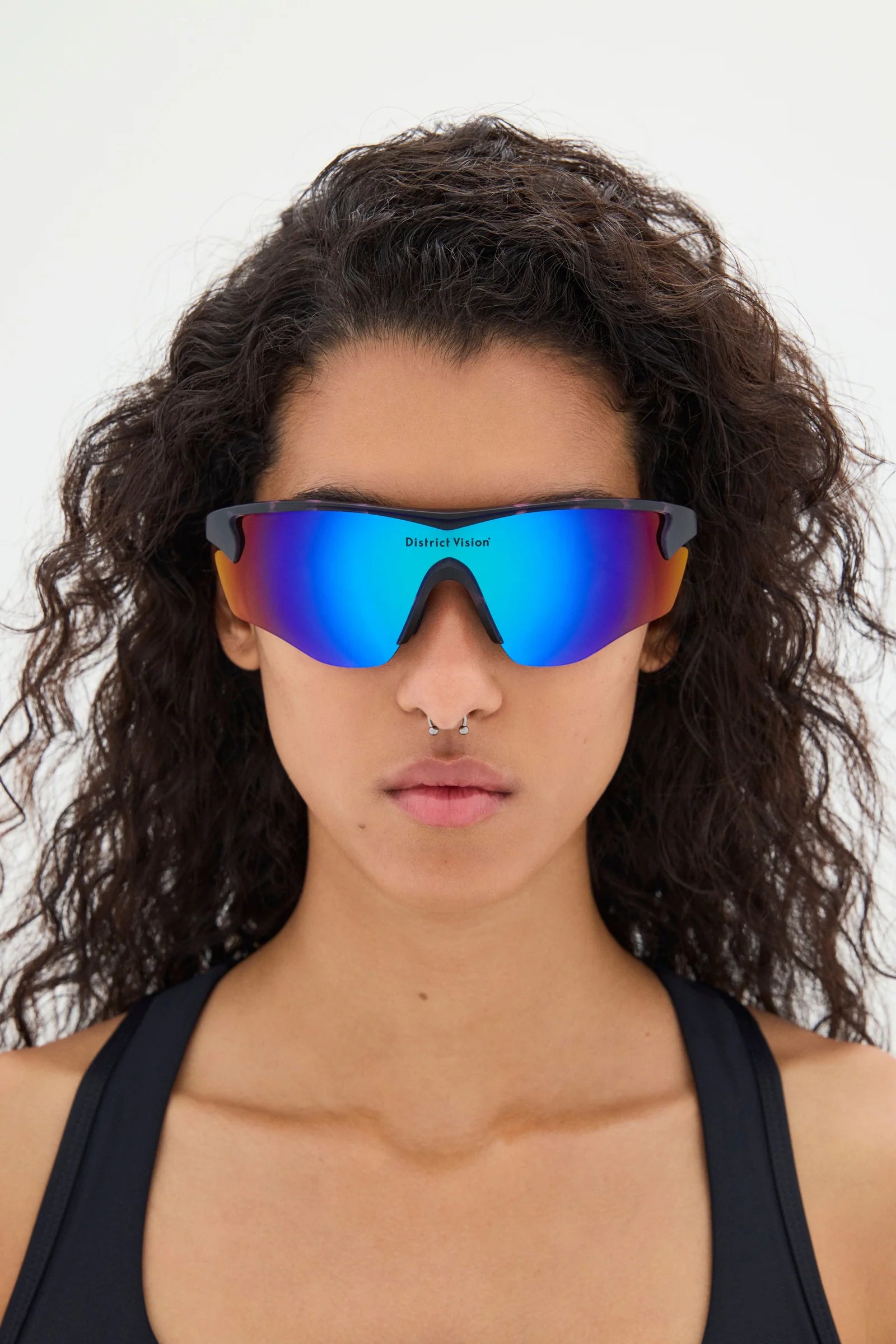 District Vision Junya Racer : Navy Pink Mosaic/D+ Blue Mirror