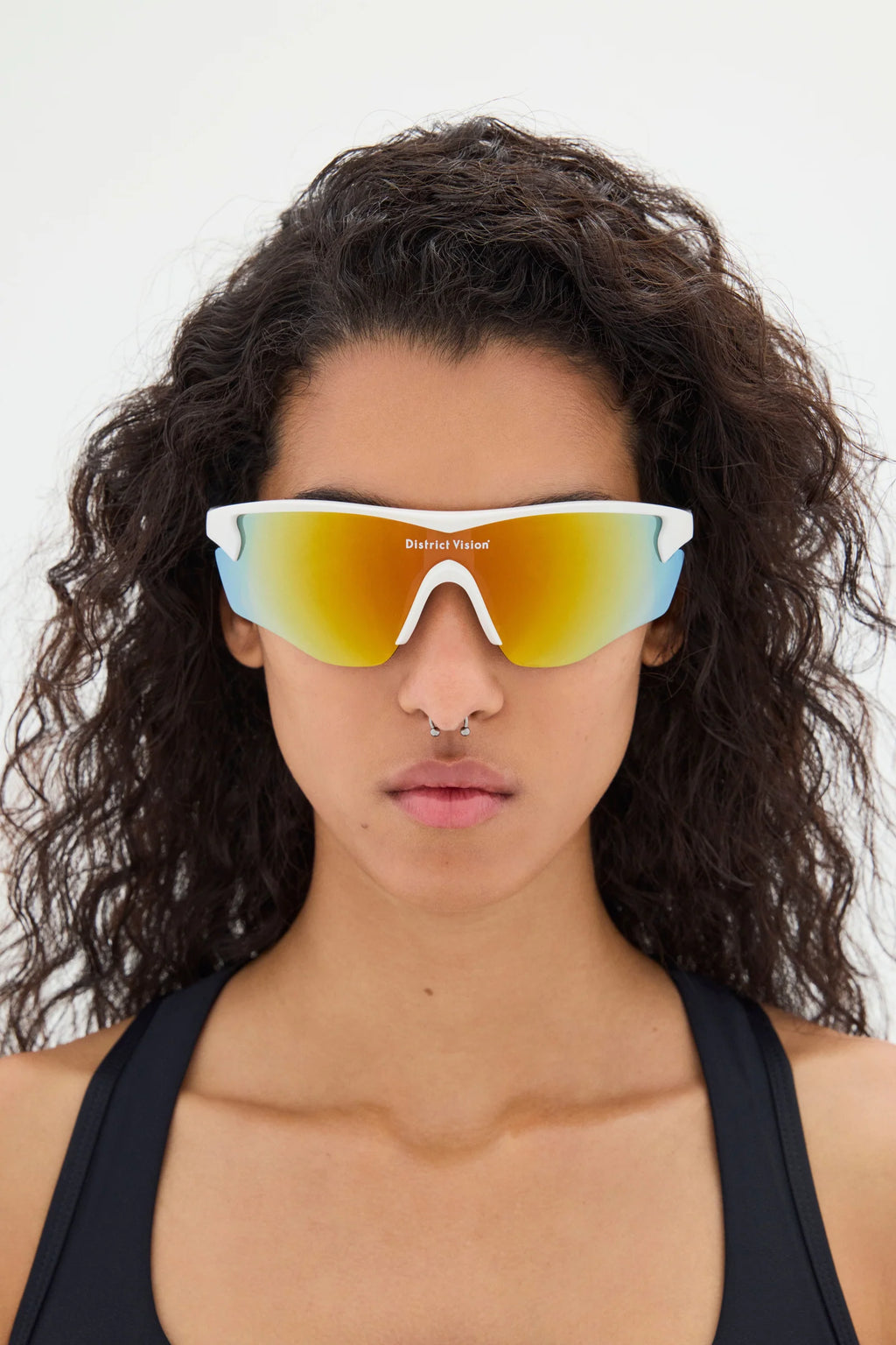 District Vision Junya Racer :  White/D+ Amber Mirror