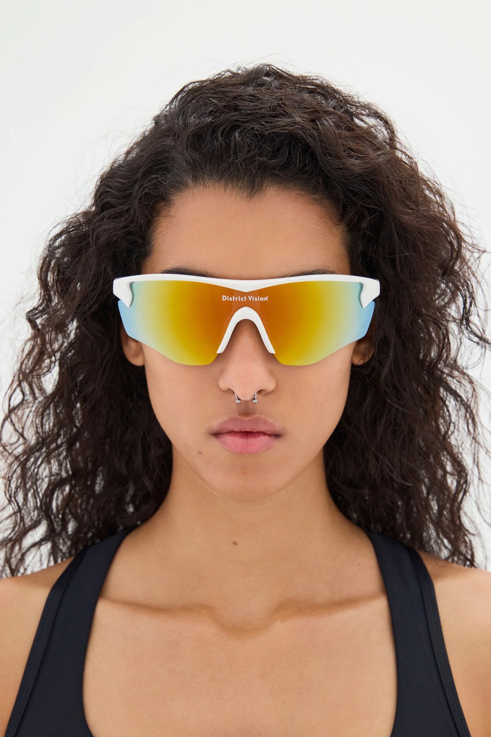 District Vision Junya Racer :  White/D+ Amber Mirror