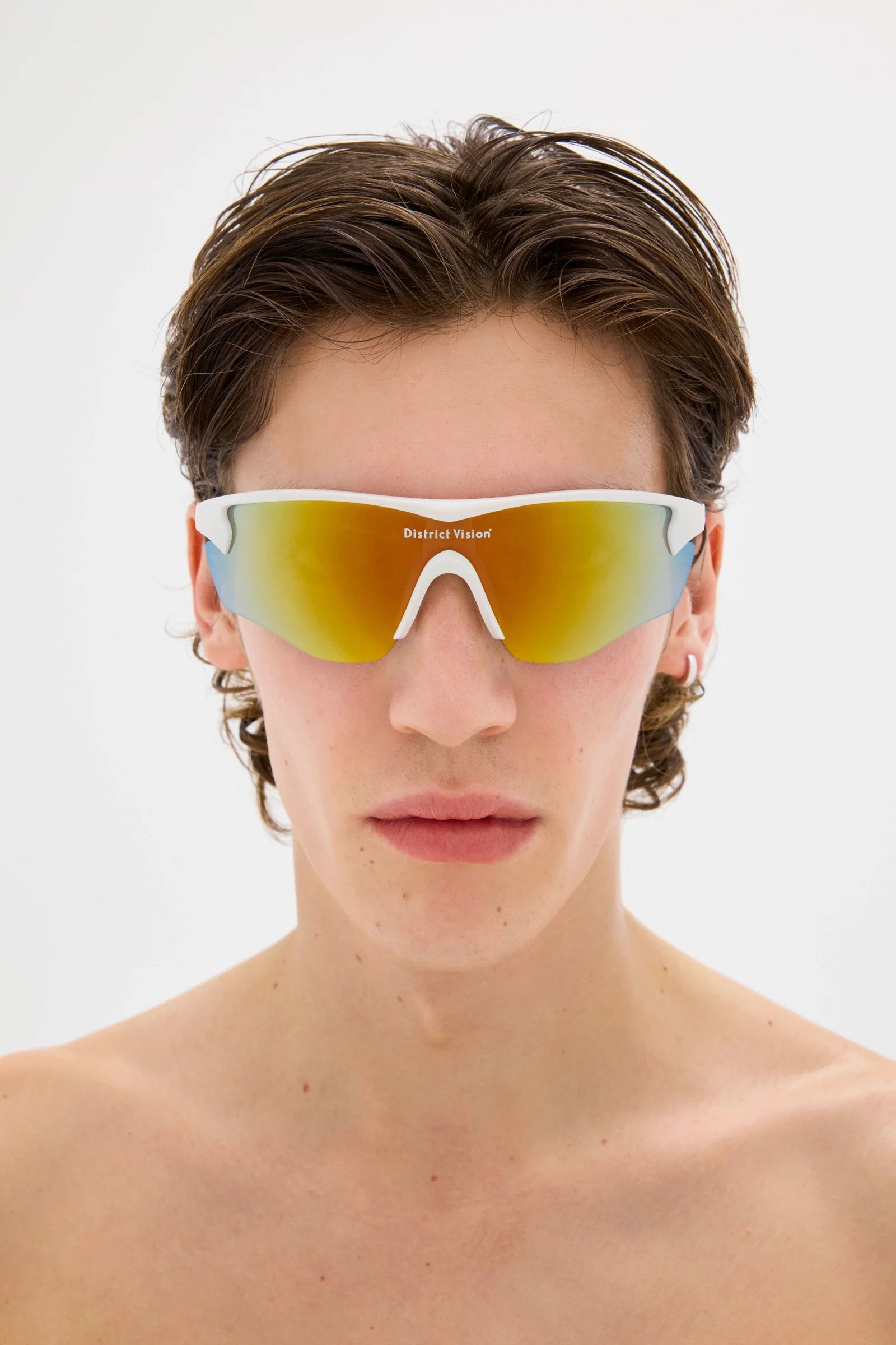 District Vision Junya Racer :  White/D+ Amber Mirror