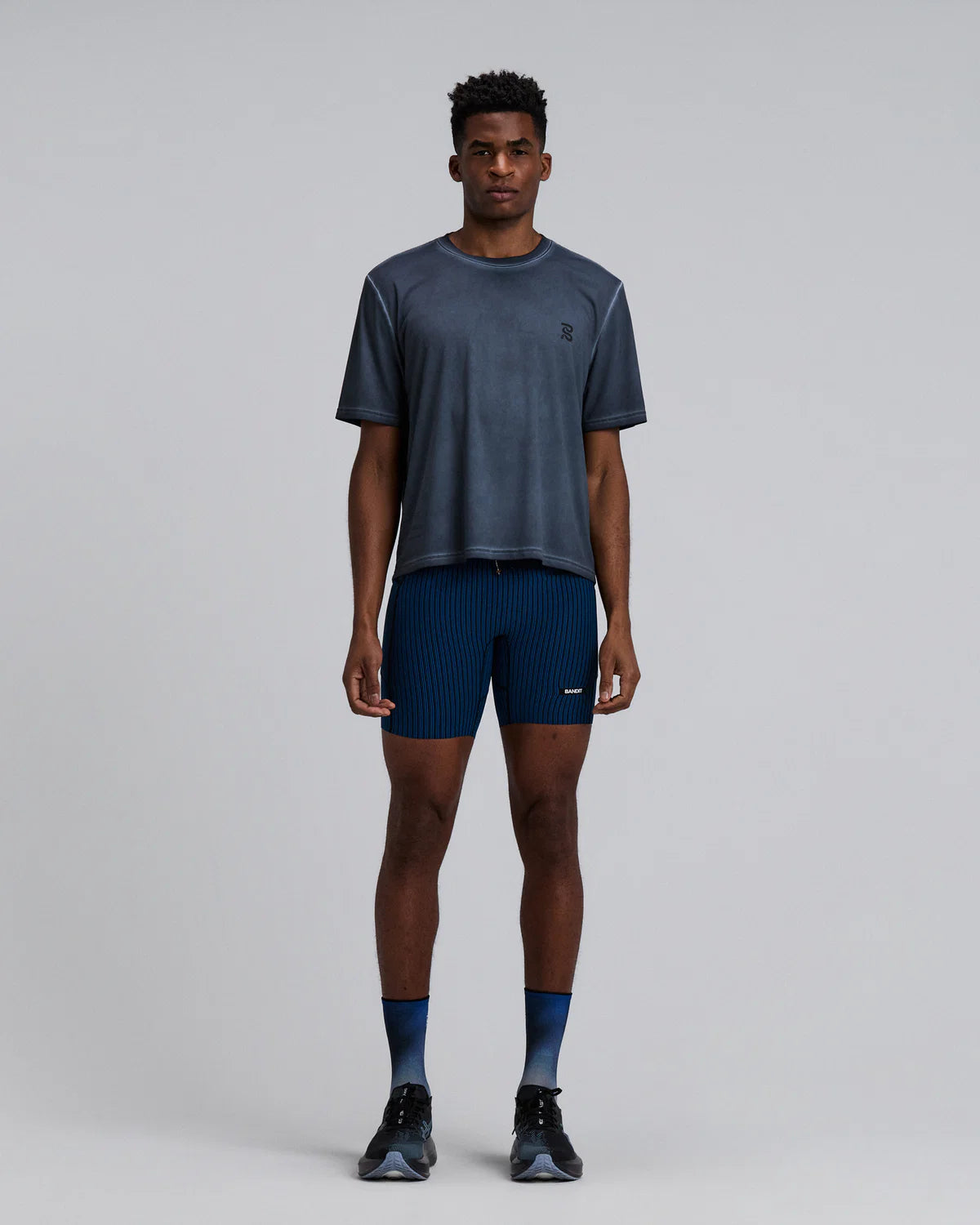 Bandit Running Men's FrioSoft™ Performance Box Tee - Anthracite SaltFade™