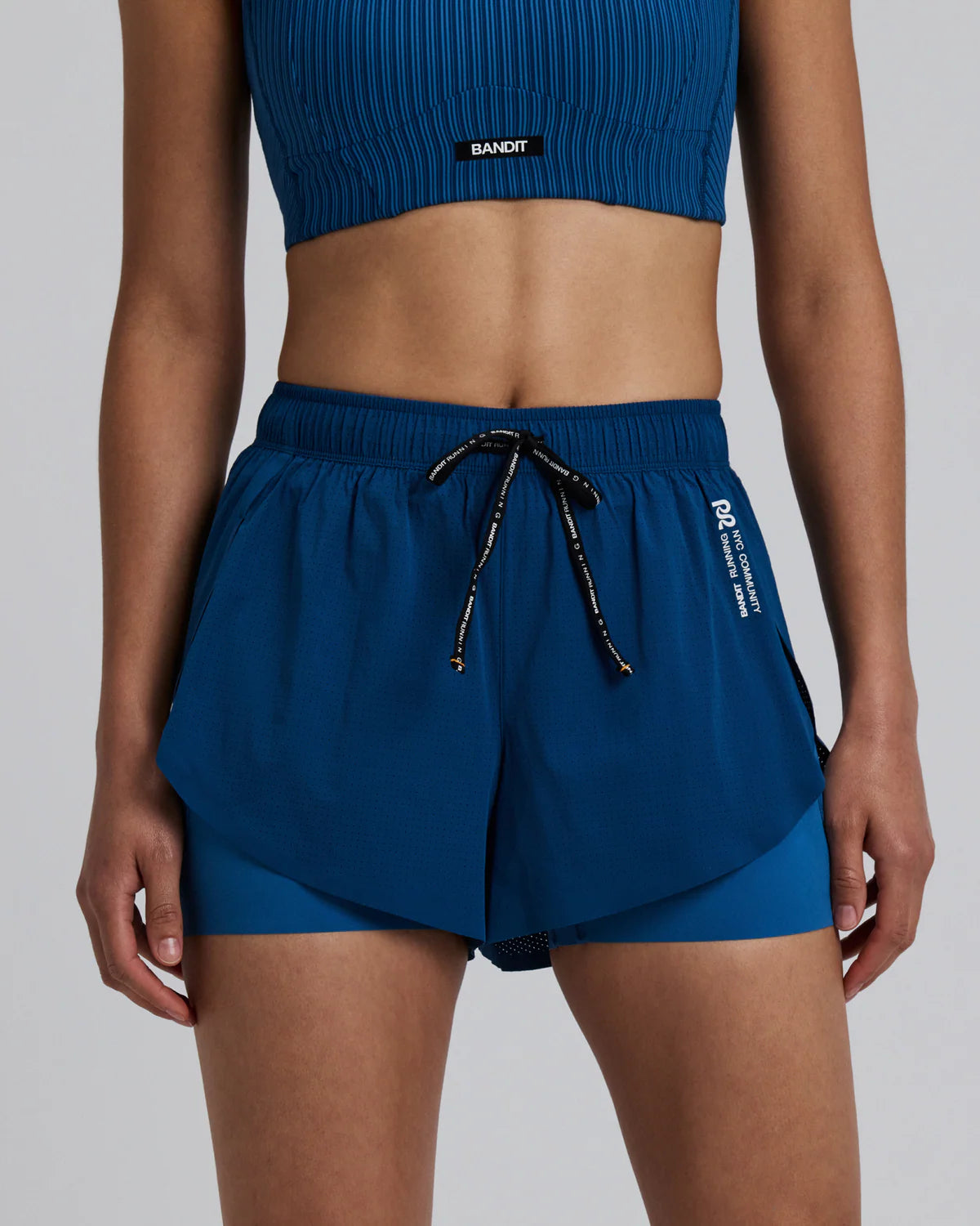 Bandit Running Women's Vento™ 2-in-1 Run Short - Ink Blue / Aegean