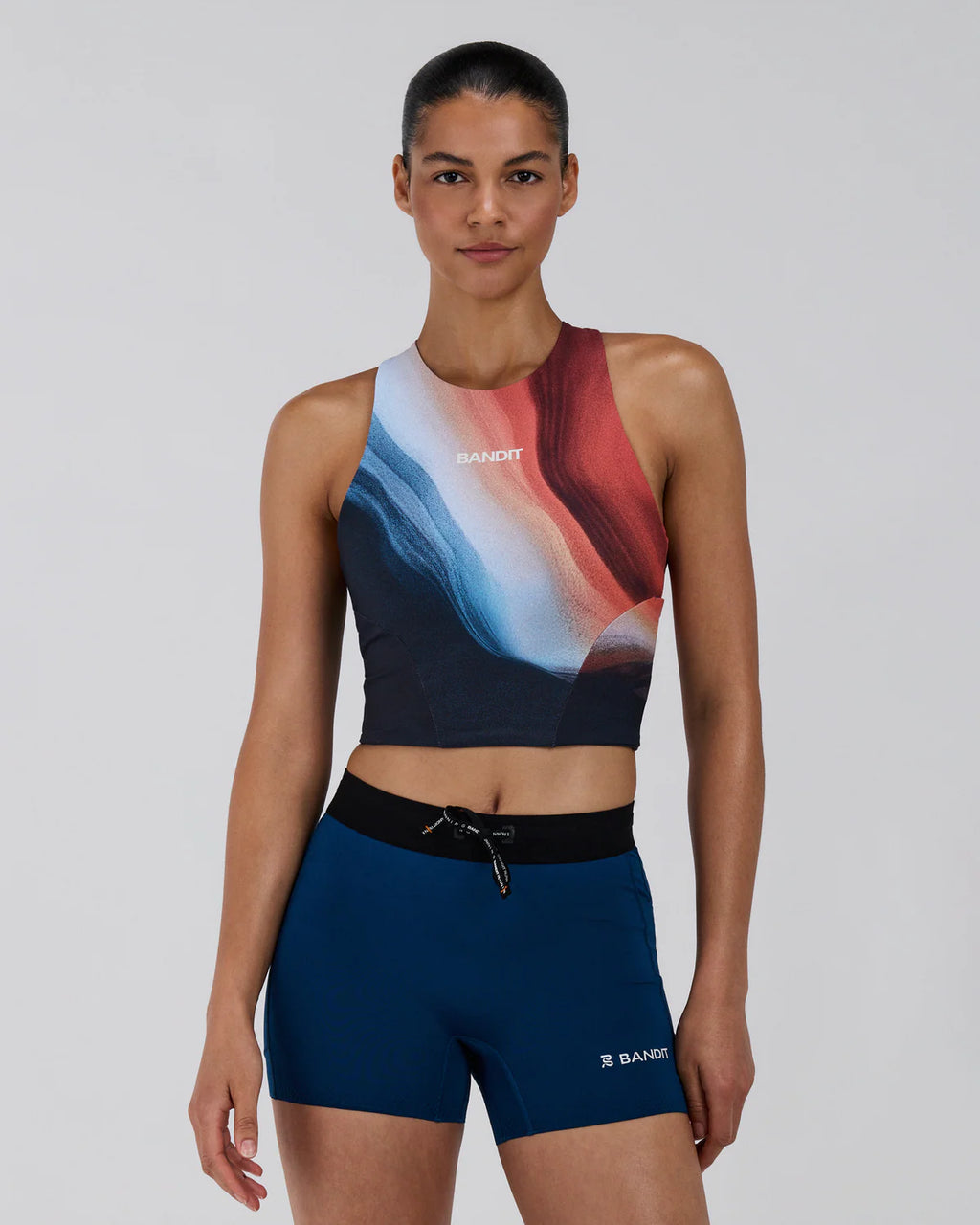 Bandit Running Women's Stamina™ Race Crop - Thermal Field Rusted Apricot