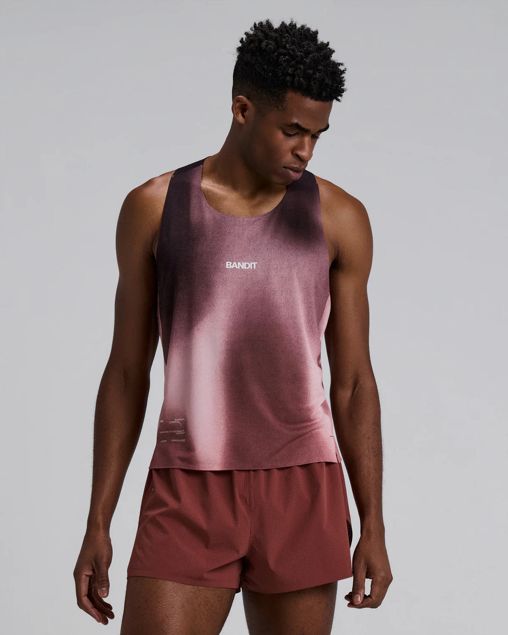 Bandit Running Men's Specter™ Shorty Race Singlet - Flow State Mahogany Multi