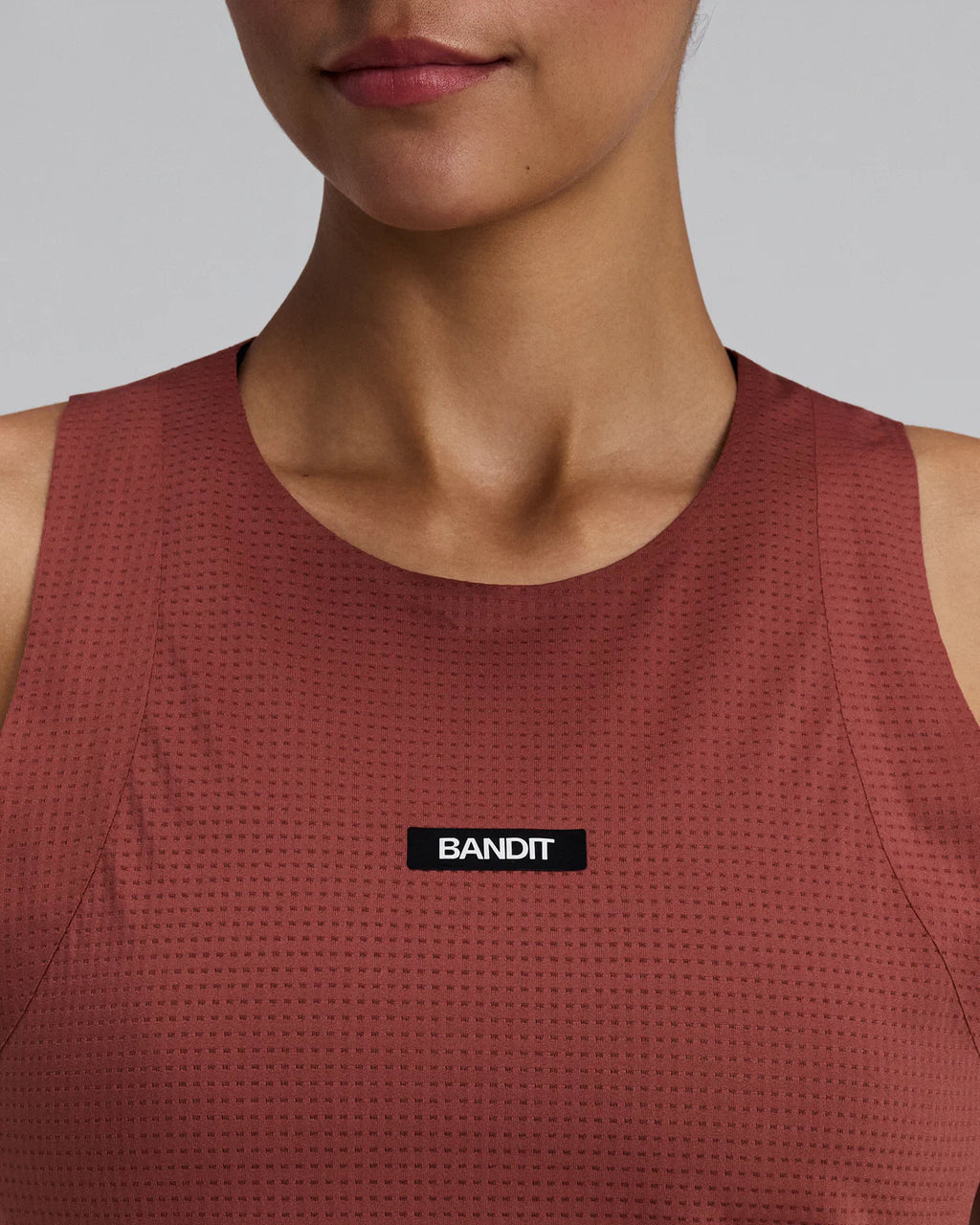 Bandit Running Women's GeoMesh™ Race Singlet - Mahogany