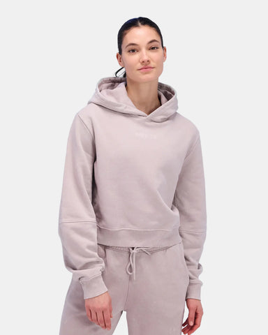 Bandit Running Women's Stitch Logo Cropped Hoodie - Ash hover