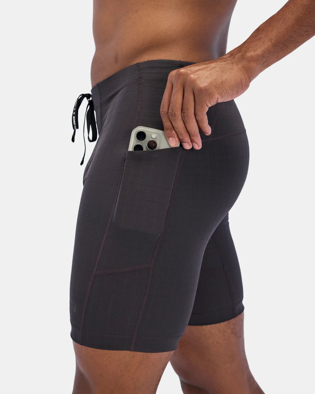 Bandit Running Gridlock™ 7 Pocket Half Tights - Shadow