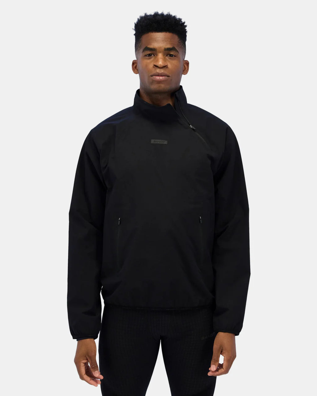 Bandit Running Asymmetrical Hitaishō Zip Pullover, Unisex - Black