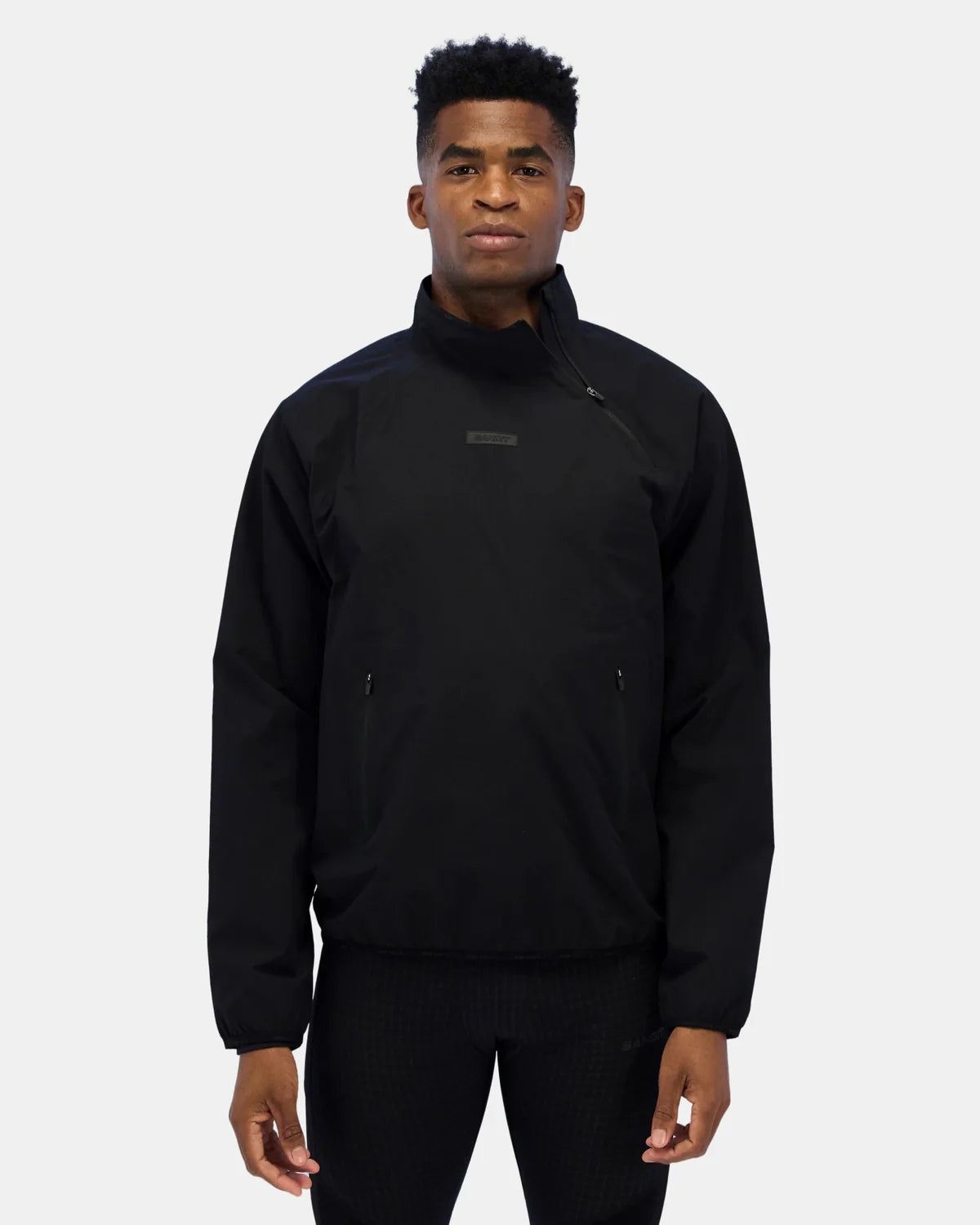 Bandit Running Asymmetrical Hitaishō Zip Pullover, Unisex - Black