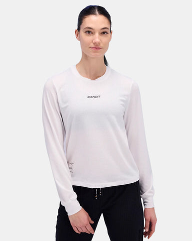 Bandit Running Women's Micromesh™ Long Sleeve Tee - White