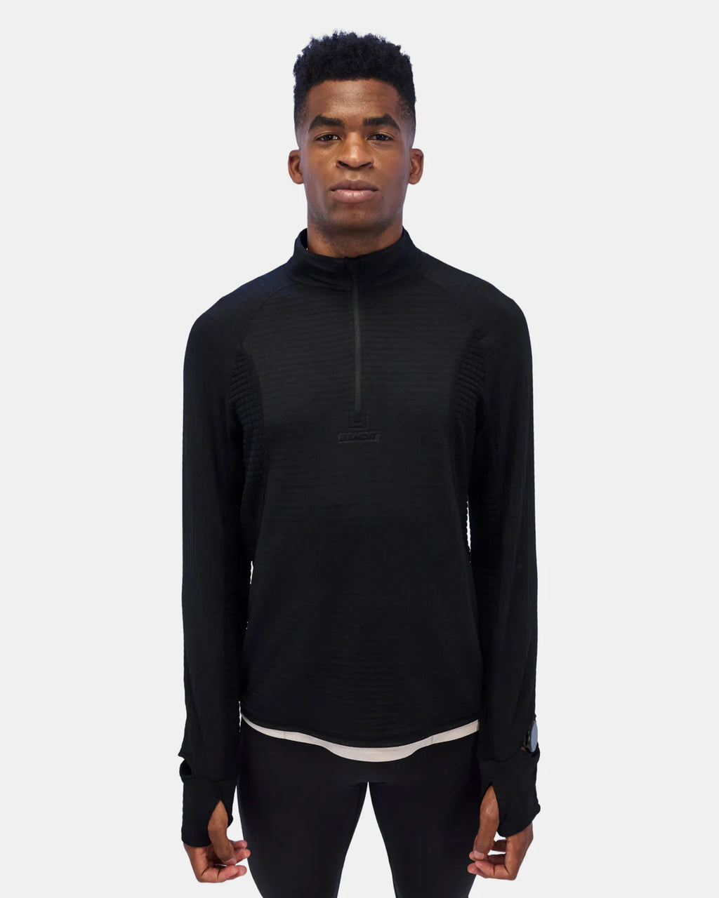 Bandit Running Men's CaldoGrid™ Cold Weather Quarter Zip - Black