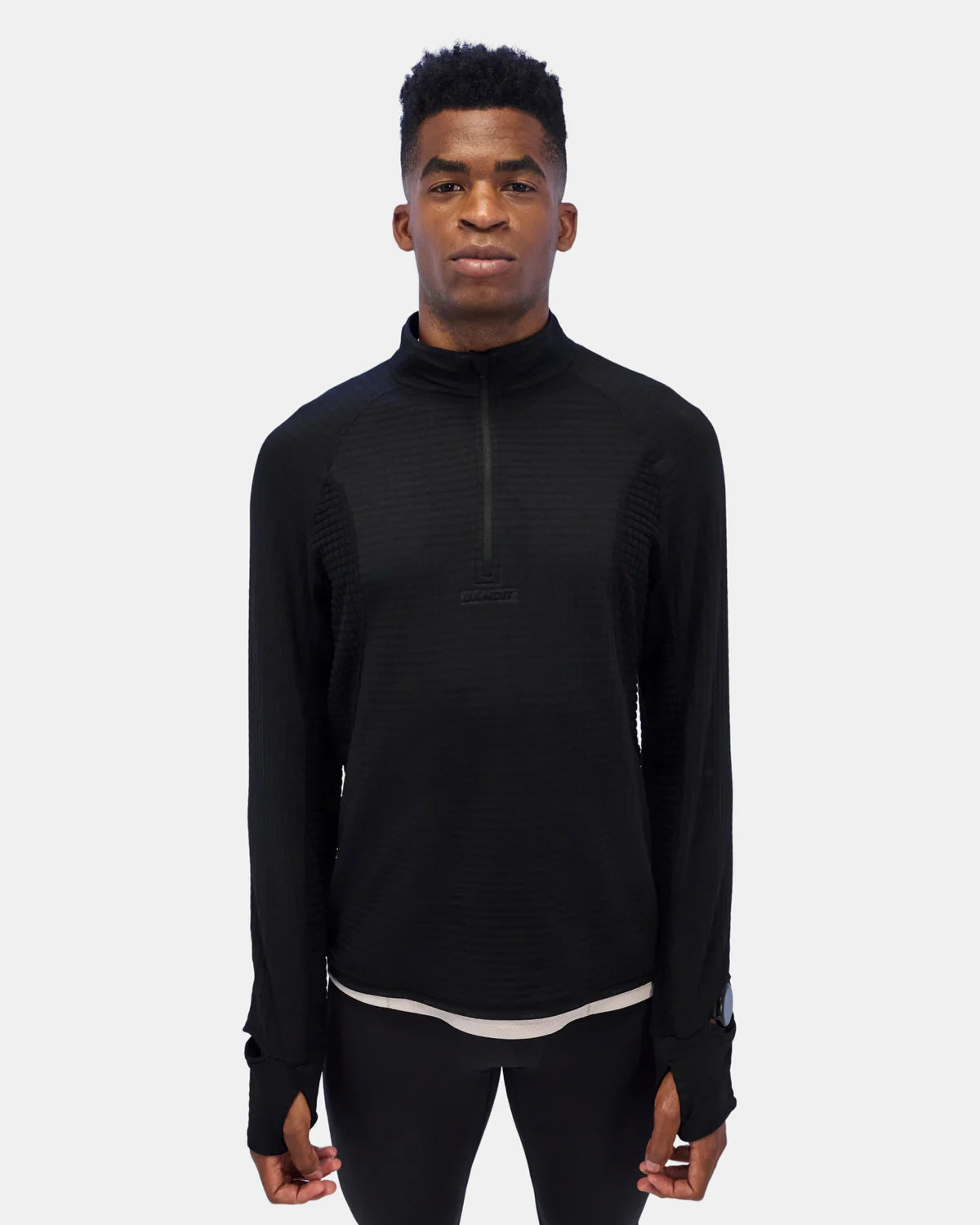 Bandit Running Men's CaldoGrid™ Cold Weather Quarter Zip - Black