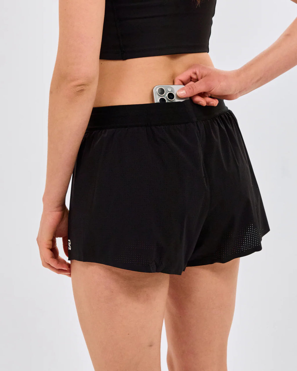 Bandit Running Women's Vento™ 3" Split Short - Black