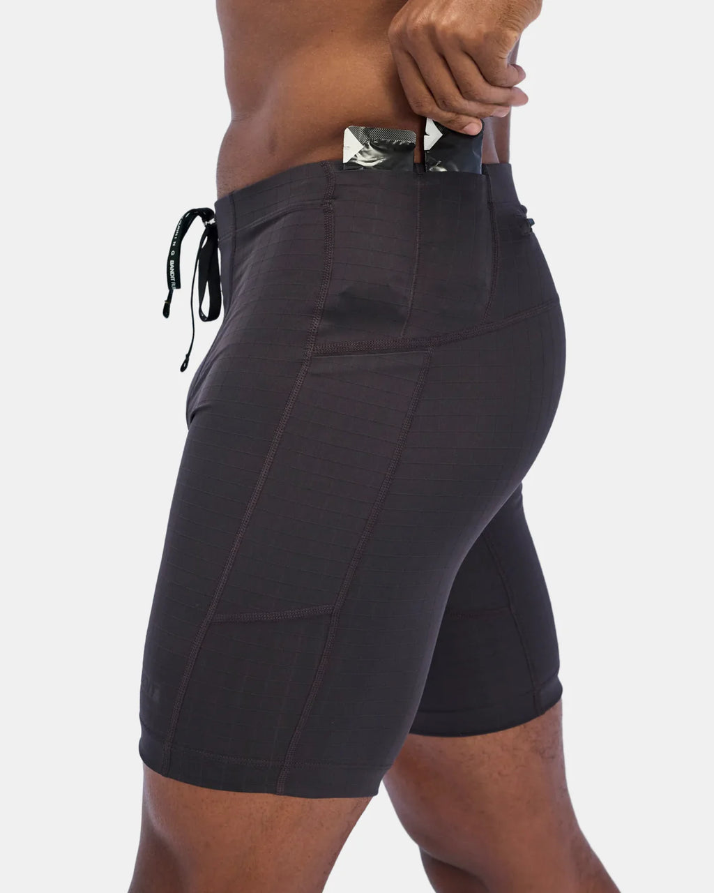 Bandit Running Gridlock™ 7 Pocket Half Tights - Shadow