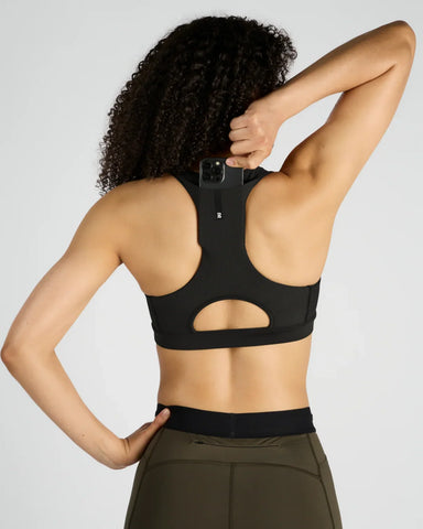 Bandit Running Cadence™ Scoop Neck Run Bra - Black hover