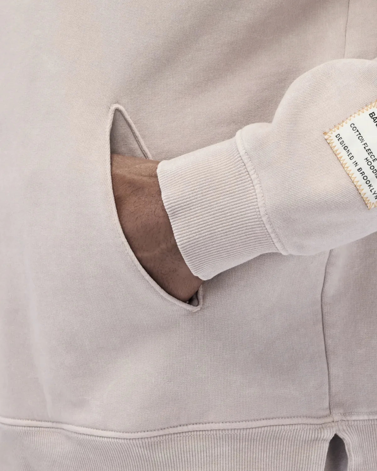 Bandit Running Cotton Fleece Embroidered Hoodie - Ash