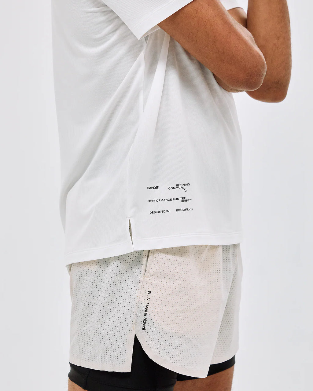 Bandit Running Drift™ Performance Training Tee - White