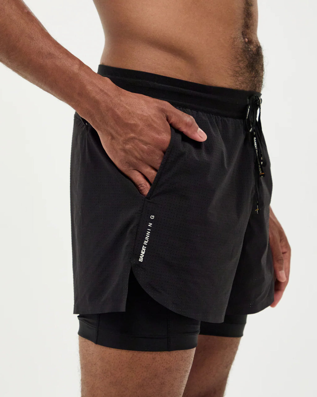 Bandit Running Men's Vento™ 2-In-1 Run Short - Black