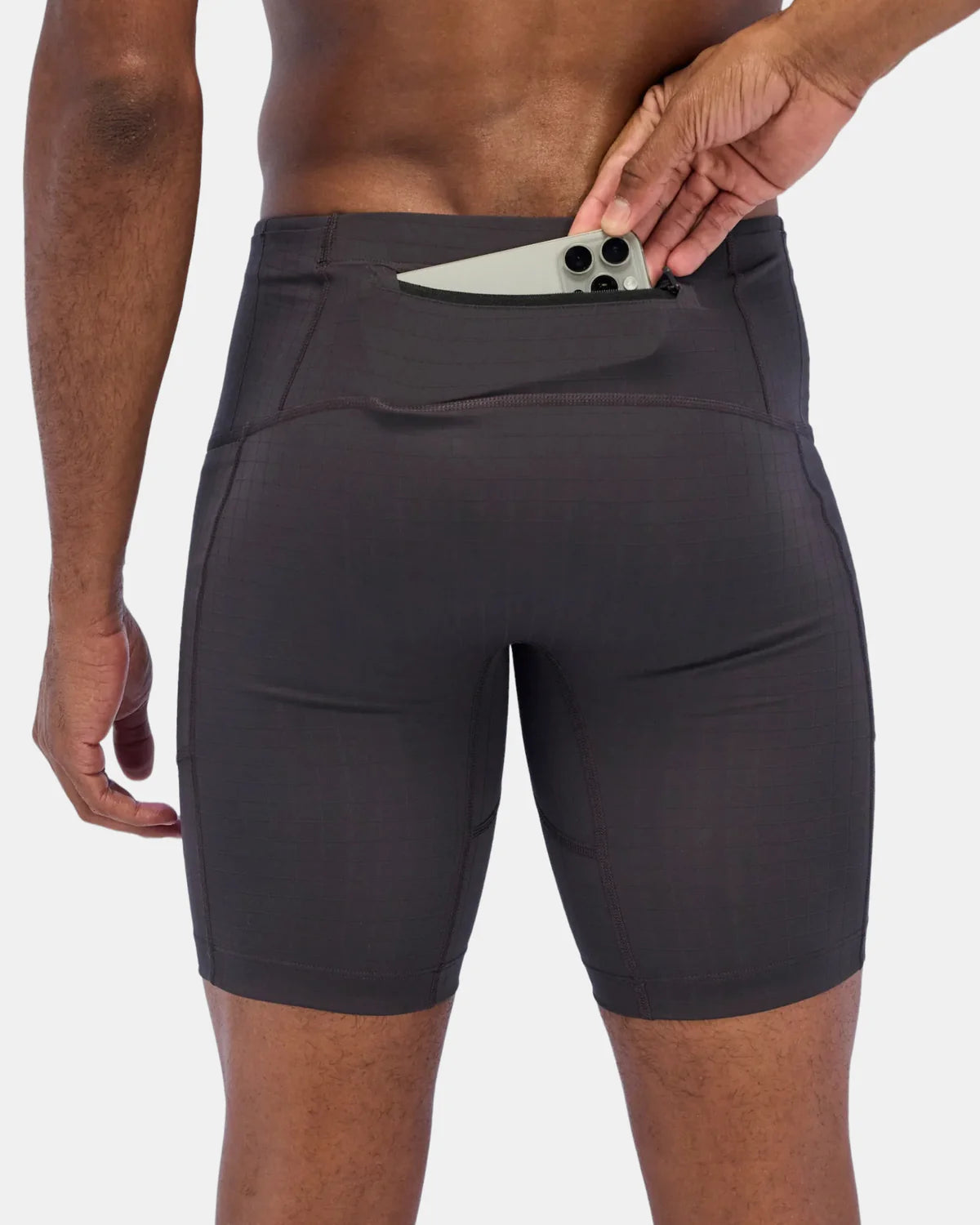 Bandit Running Gridlock™ 7 Pocket Half Tights - Shadow