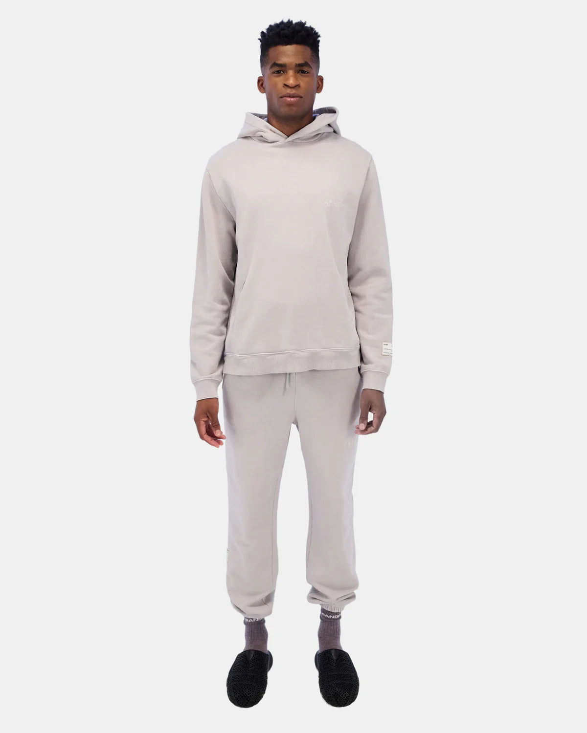 Bandit Running Cotton Fleece Embroidered Hoodie - Ash