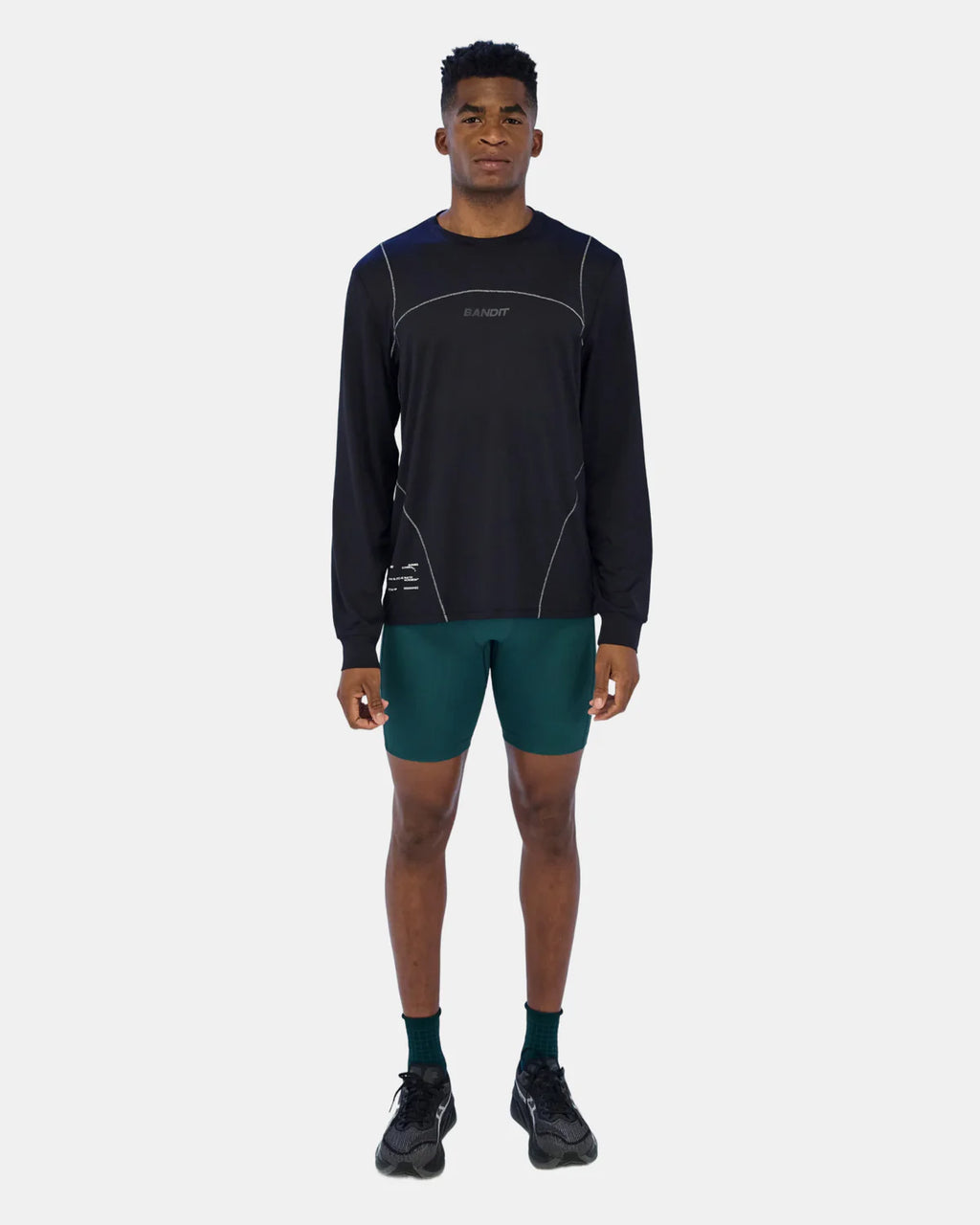 Bandit Running Gridlock™ 7 Pocket Half Tights - Storm