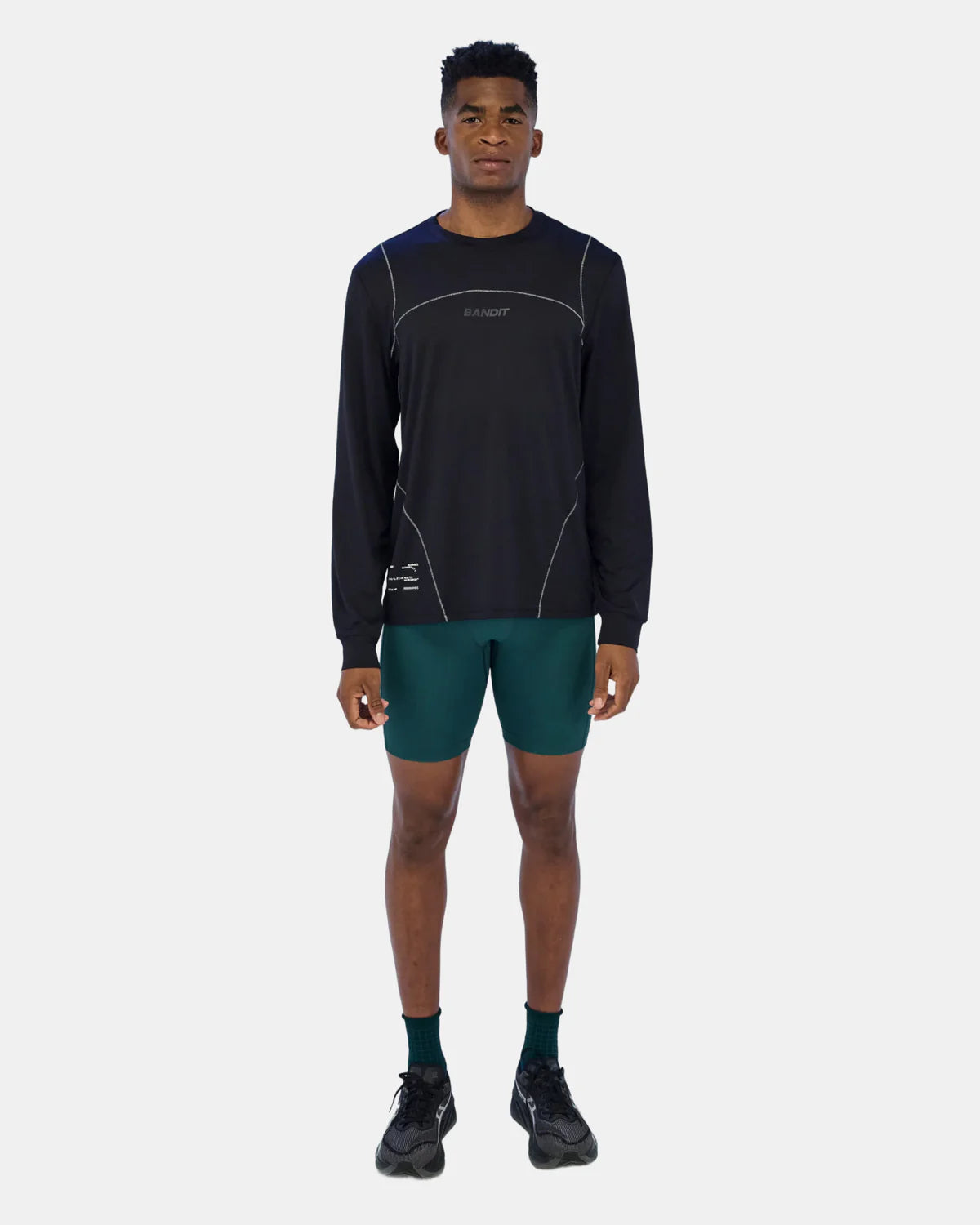 Bandit Running Gridlock™ 7 Pocket Half Tights - Storm