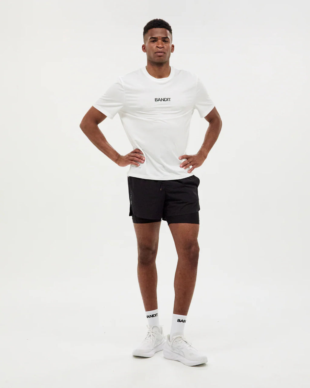 Bandit Running Drift™ Performance Training Tee - White