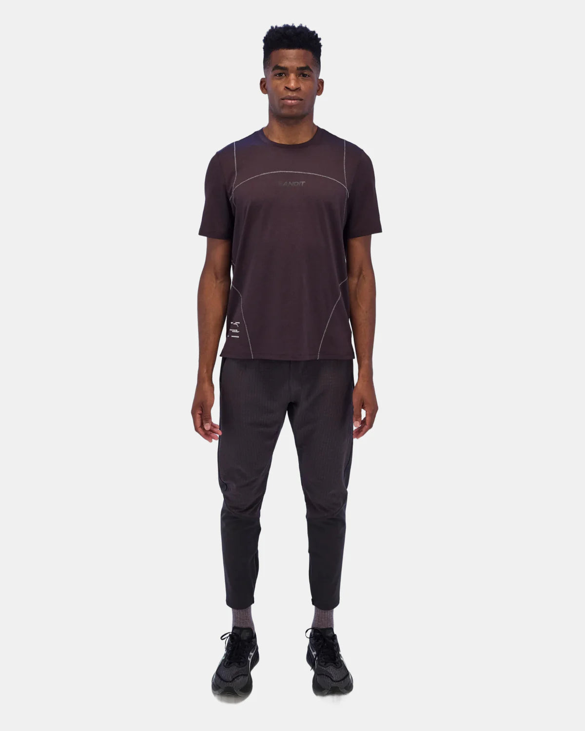 Bandit Running Men's Micromesh™ Reflecto Stitch™ Run Tee - Shadow