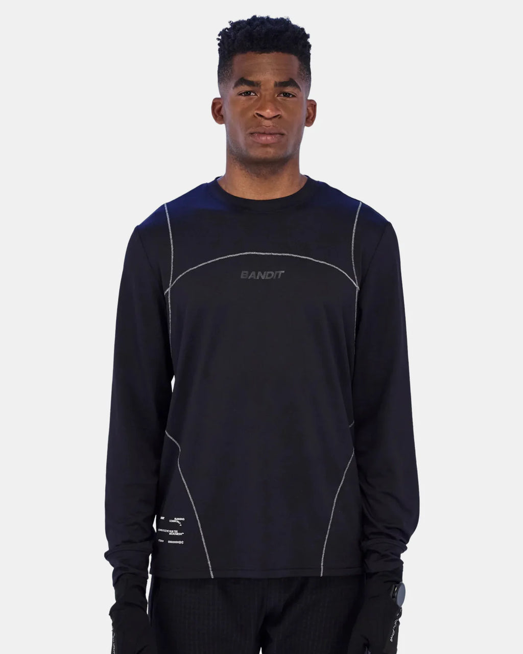 Bandit Running Men's Micromesh™ Long Sleeve Tee - Black