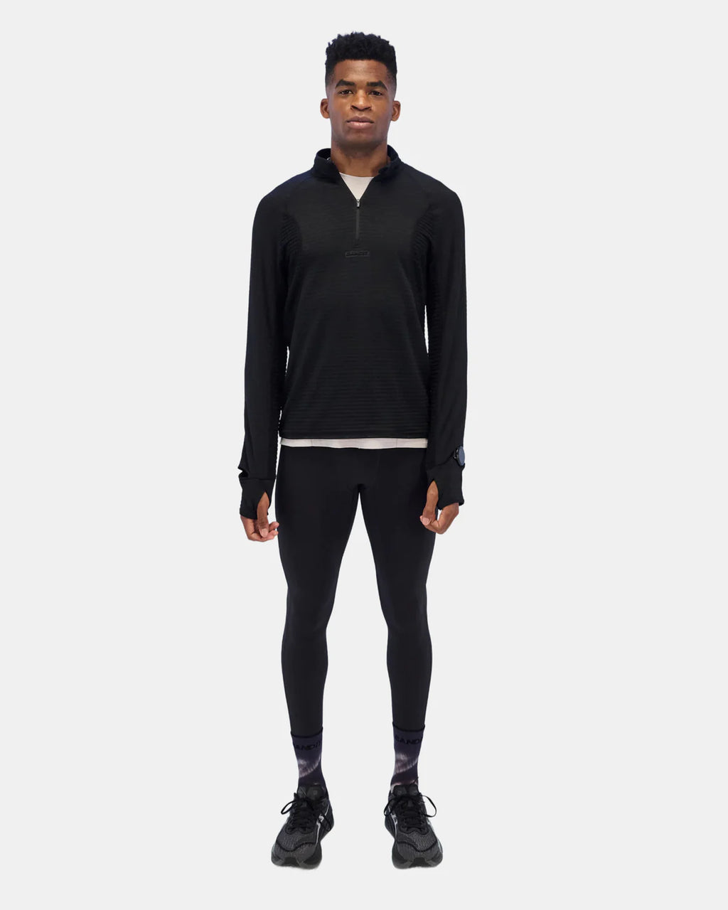 Bandit Running Men's CaldoGrid™ Cold Weather Quarter Zip - Black
