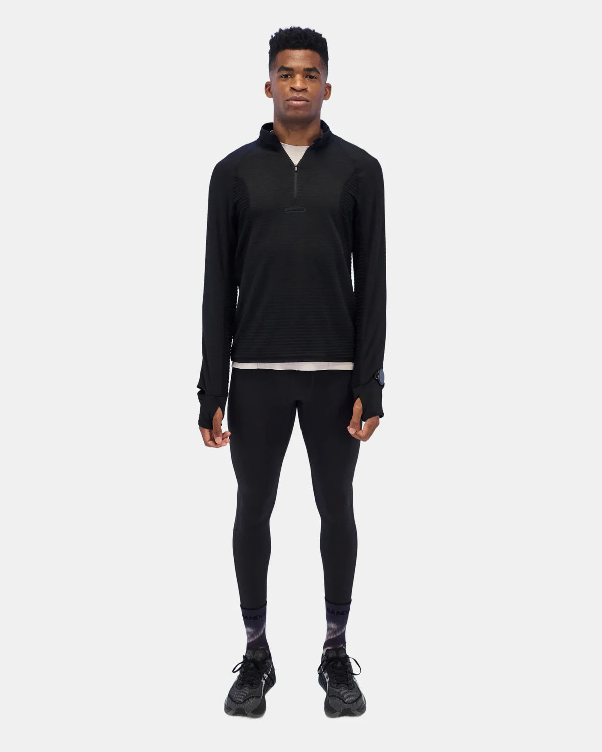 Bandit Running Men's CaldoGrid™ Cold Weather Quarter Zip - Black