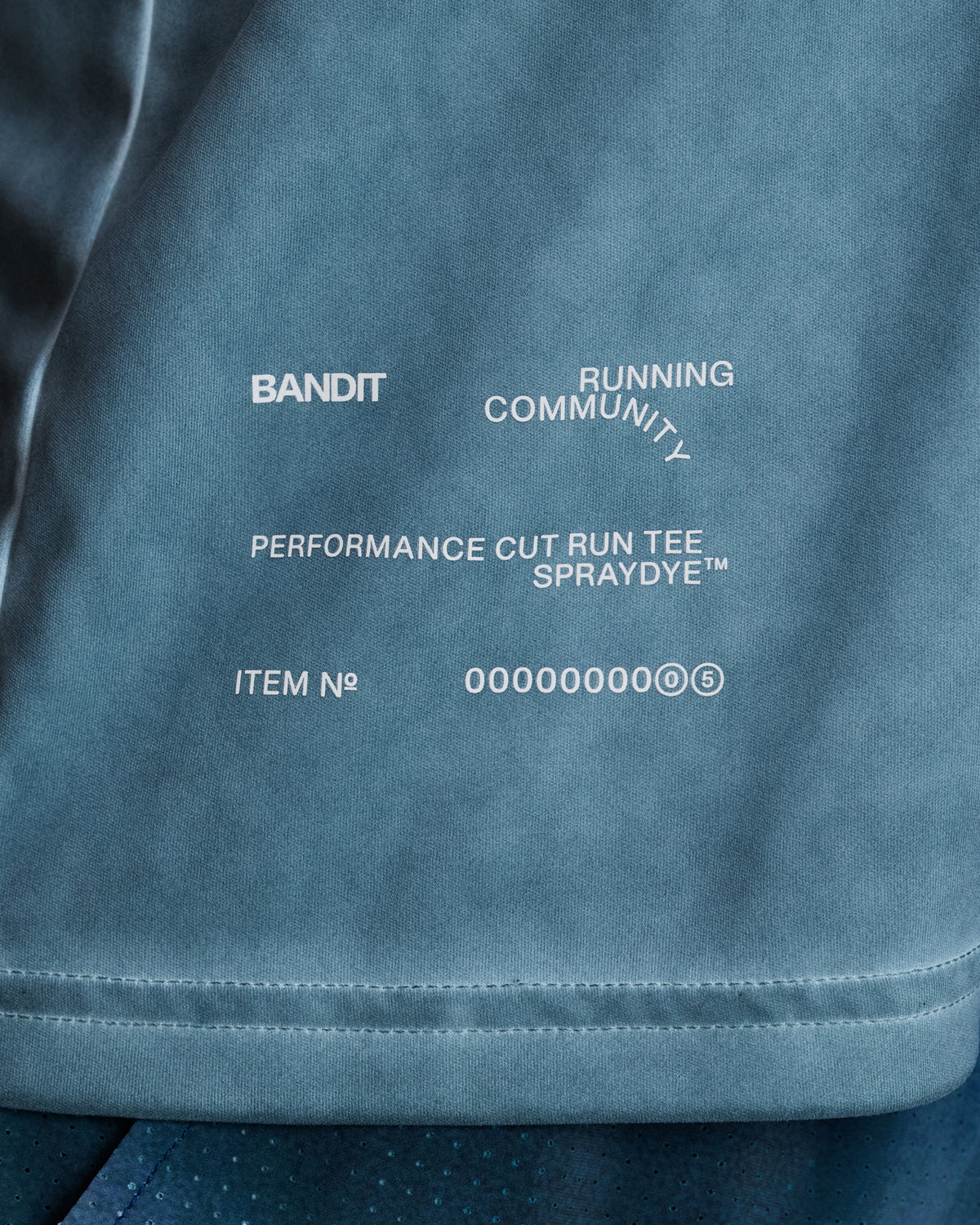 Bandit Running Men's FrioSoft™ Performance Box Tee - Tranquil Blue SaltFade™