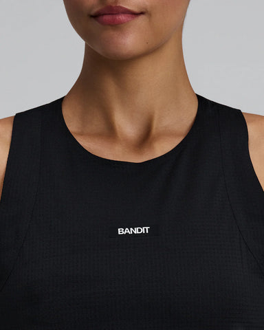 Bandit Running Women's GeoMesh™ Race Singlet - Black hover