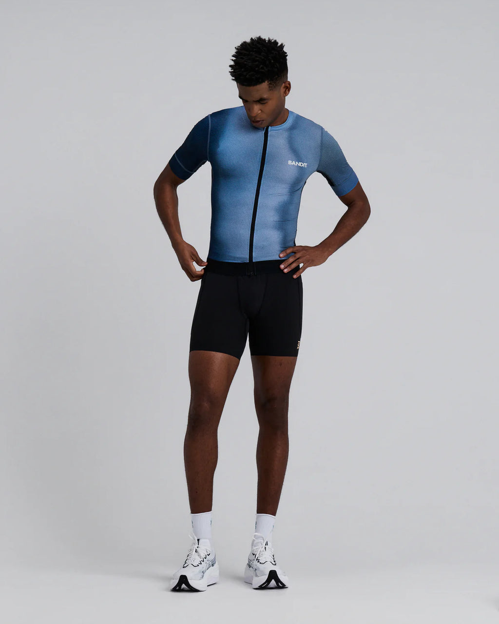 Bandit Running Men's GeoMesh™ Race Top - Tranquil Blue