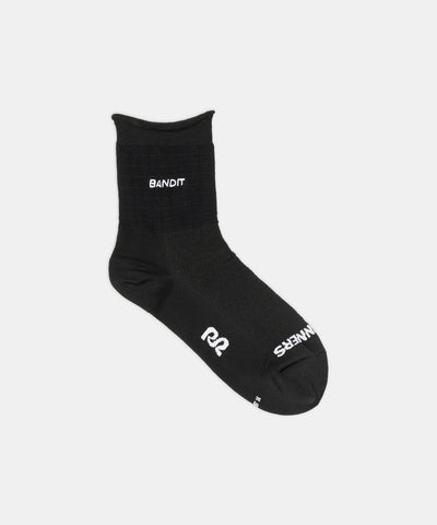Bandit Running Grid Knit™ Run Socks - Black / White (2 Pack)