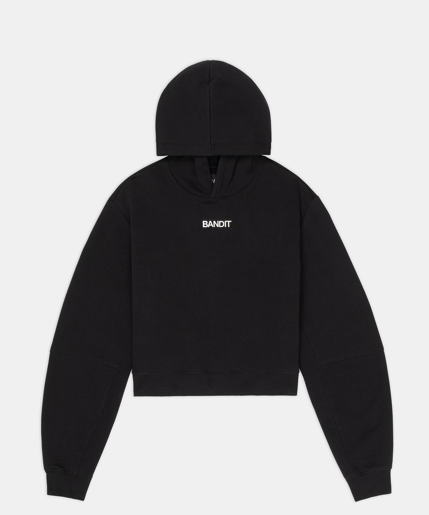 Bandit Running Cotton Fleece Women's Cropped Hoodie - Black