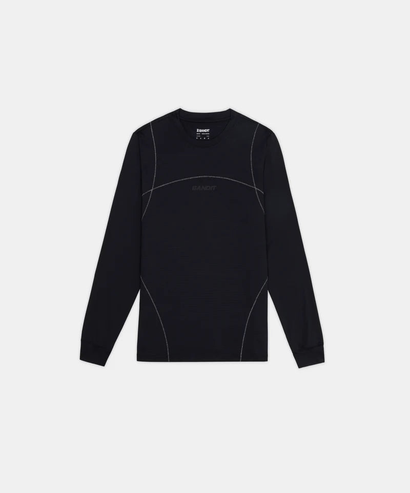 Bandit Running Men's Micromesh™ Long Sleeve Tee - Black