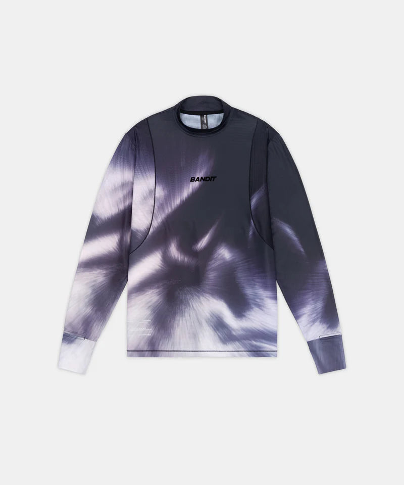 Bandit Running Men's AuraGrid™ Mockneck Long Sleeve - Haze Multi