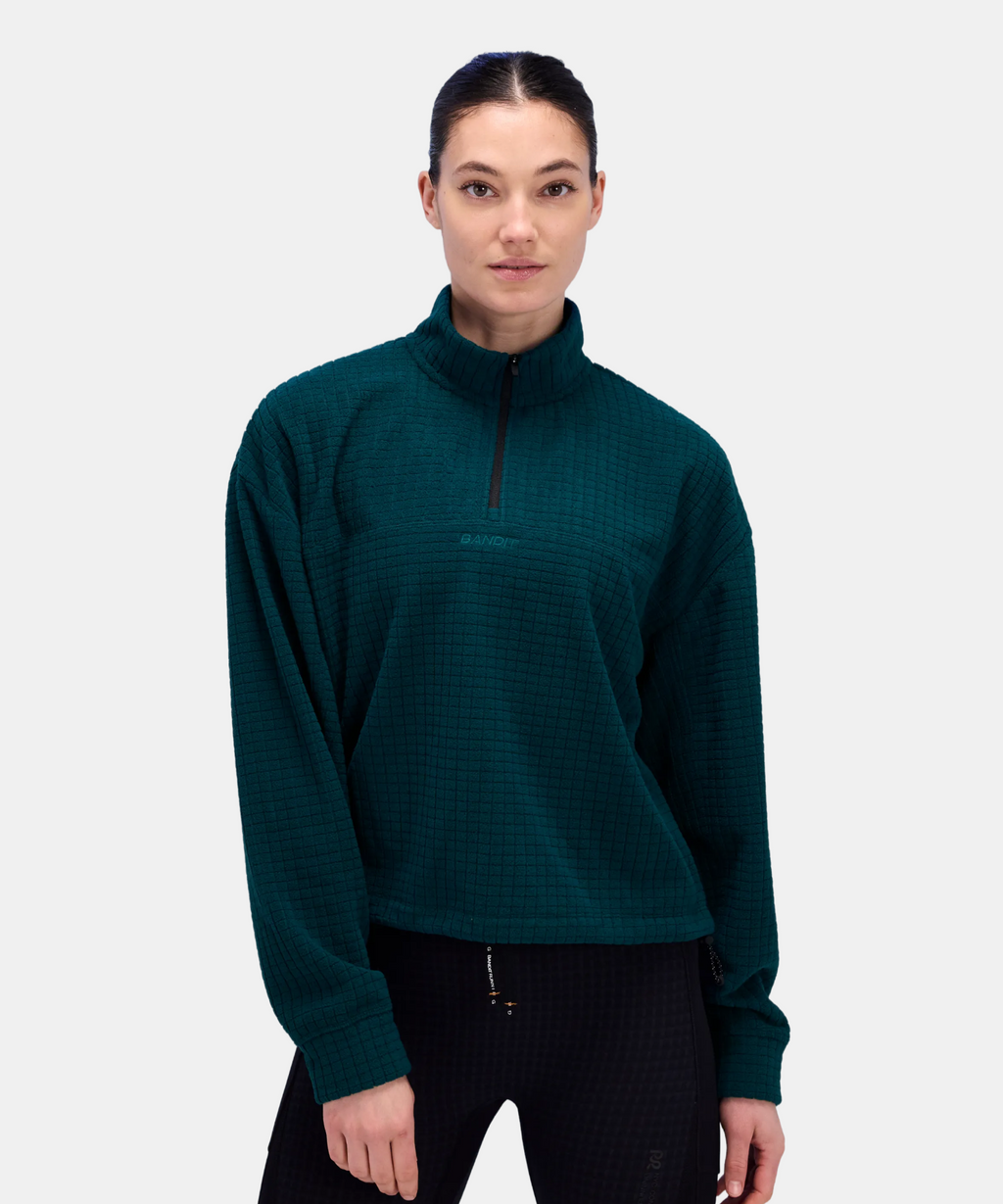 Bandit Running Women's MacroSoft Grid™ Quarter Zip - Storm