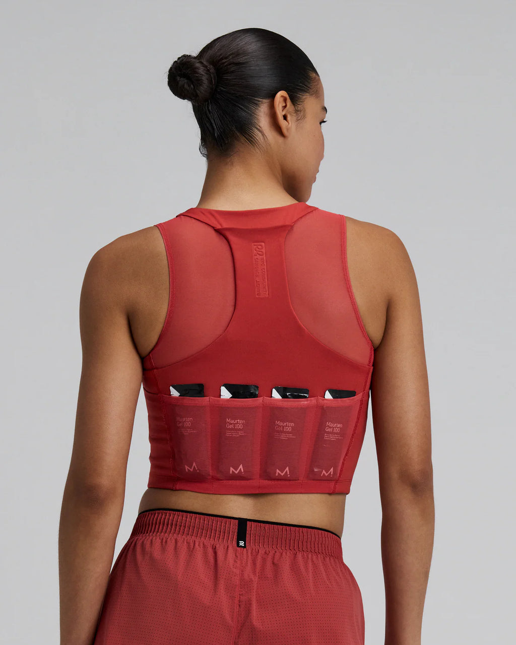 Bandit Running Women's Stamina-V™ Lyra Race Crop - Rusted Apricot