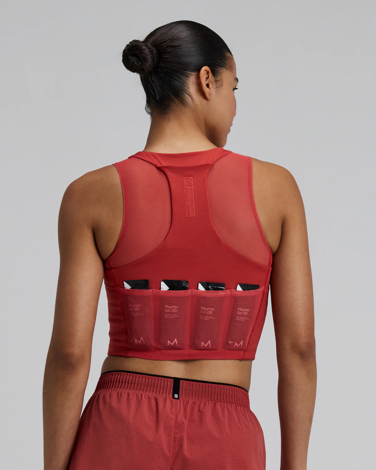 Bandit Running Women's Stamina-V™ Lyra Race Crop - Rusted Apricot