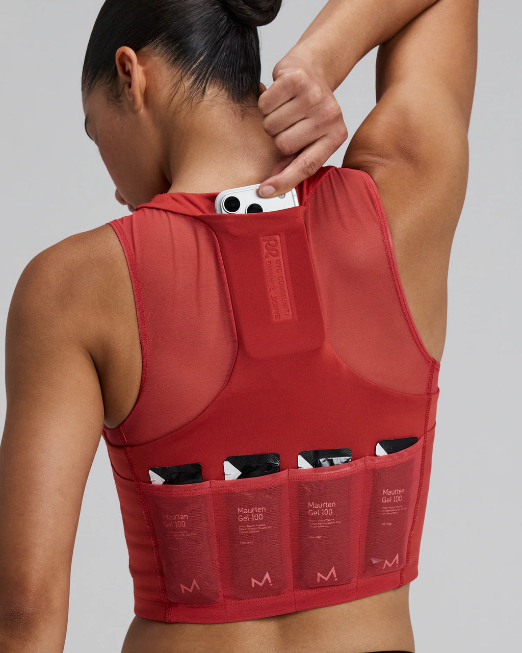 Bandit Running Women's Stamina-V™ Lyra Race Crop - Rusted Apricot