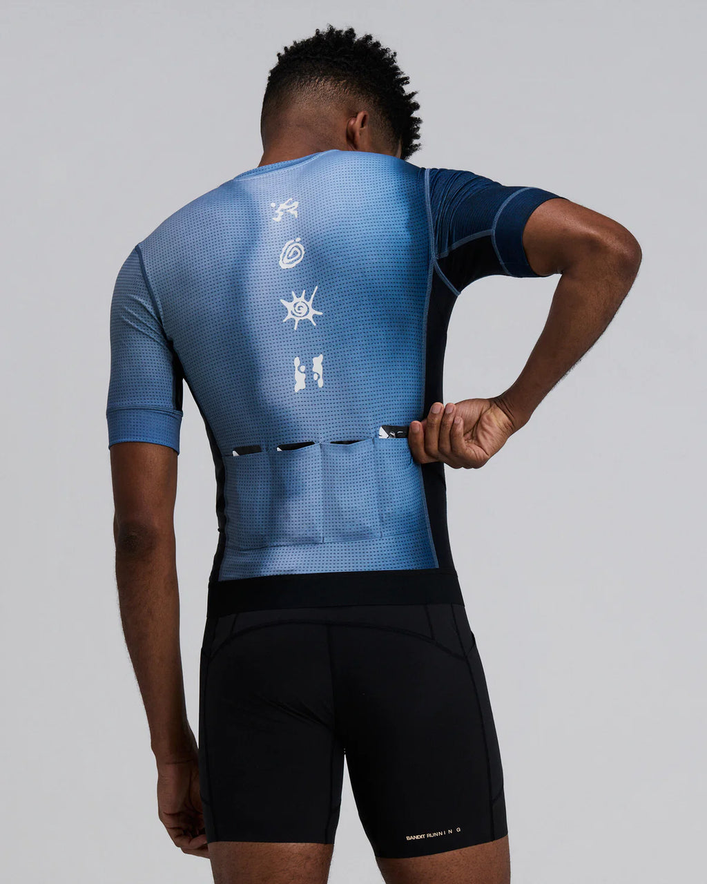 Bandit Running Men's GeoMesh™ Race Top - Tranquil Blue